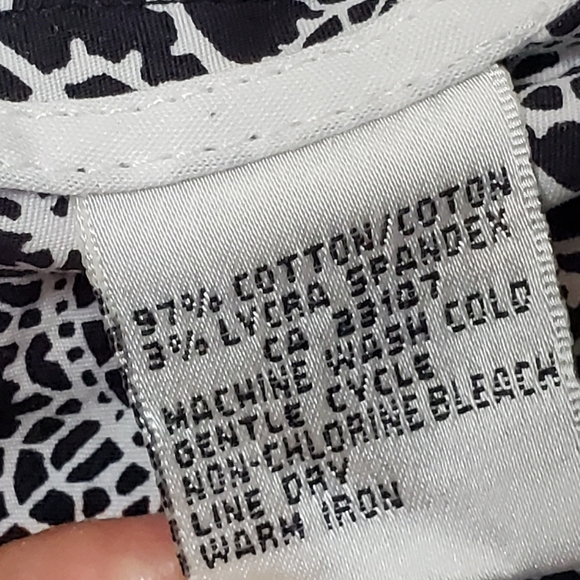 Talbots vintage stretch cropped pants tile/lace print EUC - Picture 6 of 10